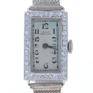 Diamond Retro Adjustable bracelet Ladies Watch - 950 Single .90ctw